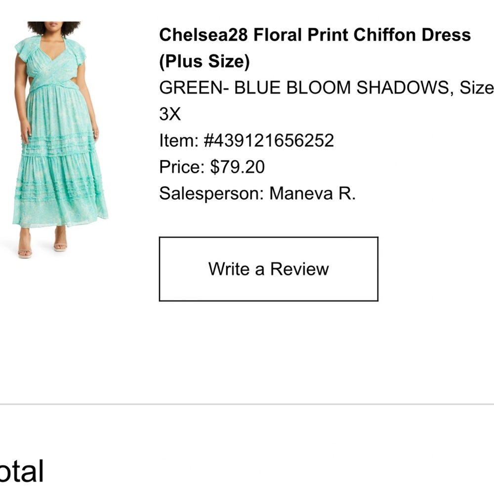 Chelsea28 Green and Blue Maxi Sundress V-Neck